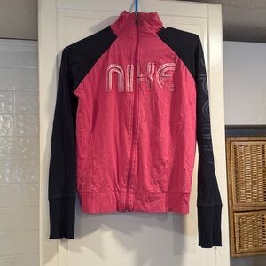 Nike Black and Pink Full-Zip Jacket size medium 9:28